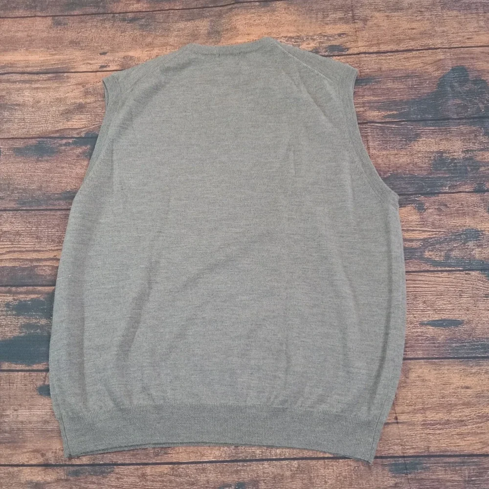Mercer Street Studio 100% Merino Wool Sweater Vest Men's XL Green‎